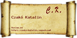 Czakó Katalin névjegykártya