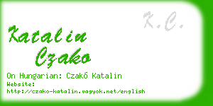 katalin czako business card