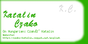 katalin czako business card